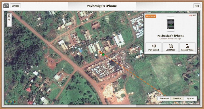 iPhone located in Njeru Town
